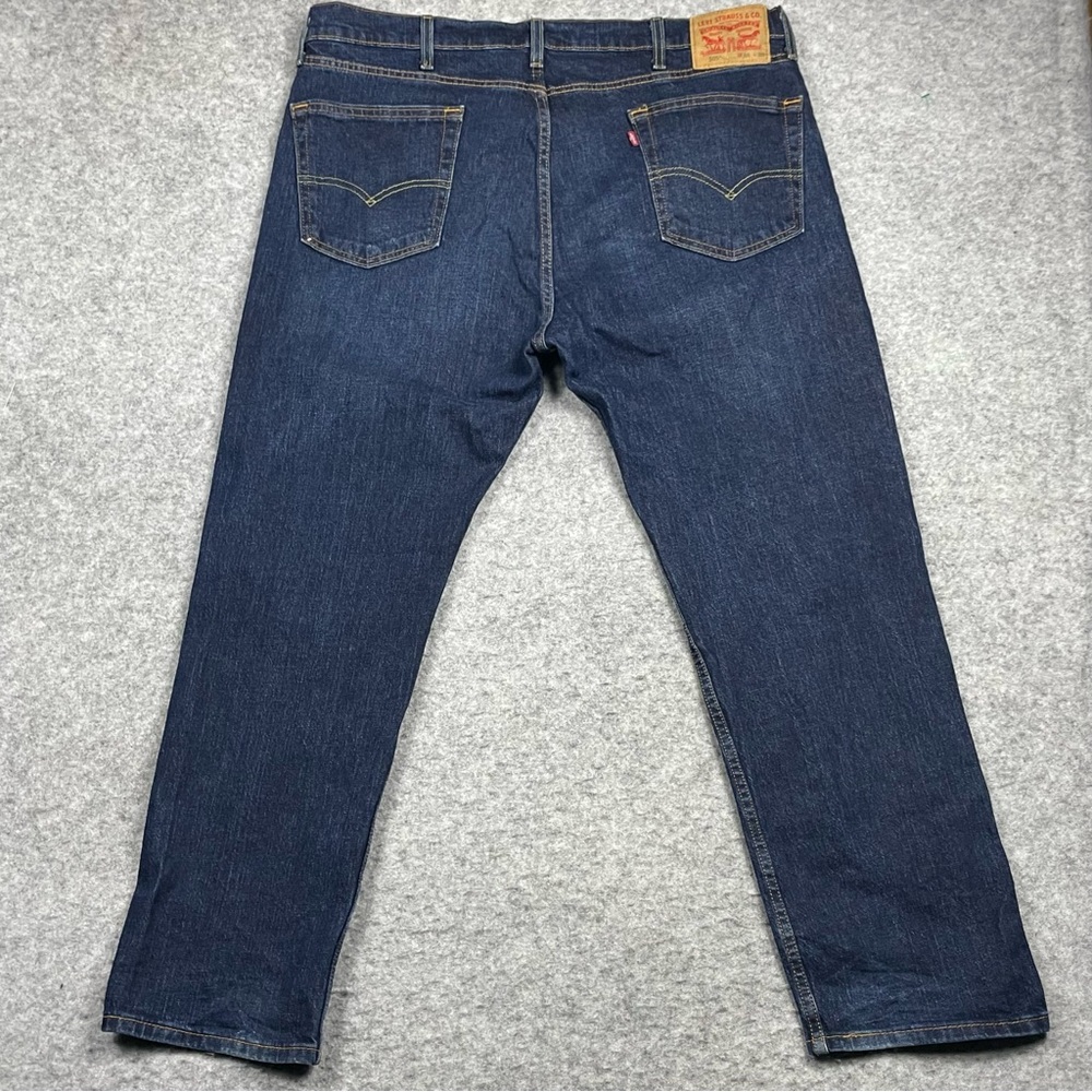 Levis 505 Jeans Mens‎ 38x30 Blue Whiskered Classic Straight Leg Denim 5 Pocket - Picture 10 of 11